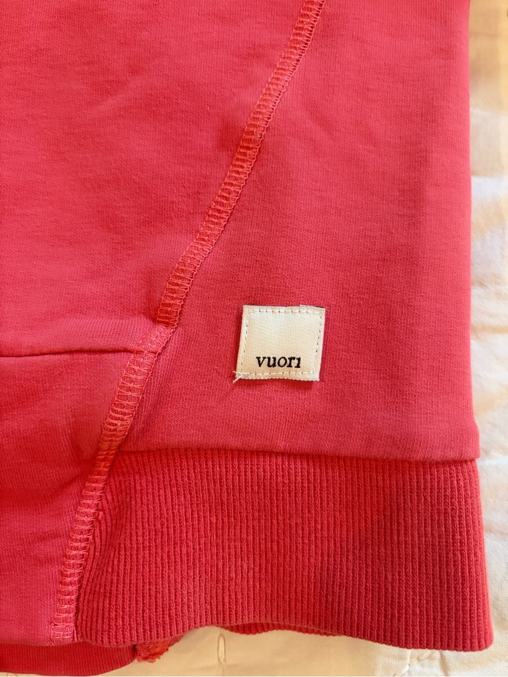 Vuori Women's Sedona Crewneck Sweatshirt in Bright Red - Picture 4 of 4